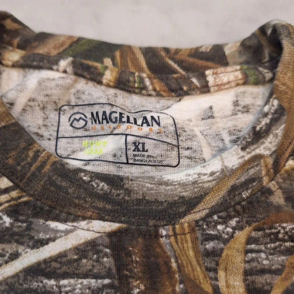 Magellan Outdoors T-Shirt Kids XL Camo Realtree Max-5 Hunt Gear Short Sleeve Tee